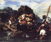 Eugene Delacroix African Priates Abducting a Young Woman oil painting reproduction